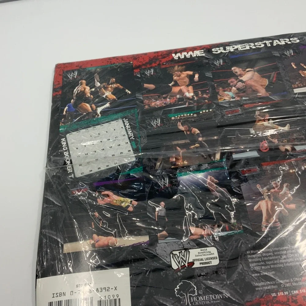 WWE Superstars 2008 Wall Calendar 16 Month John Cena Rey‎ Mysterio New Sealed